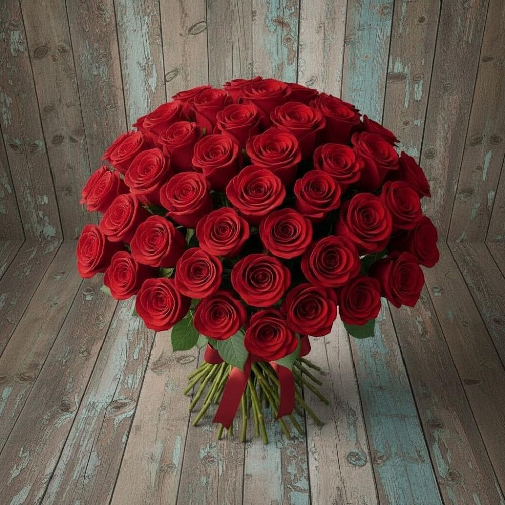 Букет 55 Красных роз Фридом в Константиновке