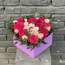 Цветочная композиция из Розы в коробке в Константиновке