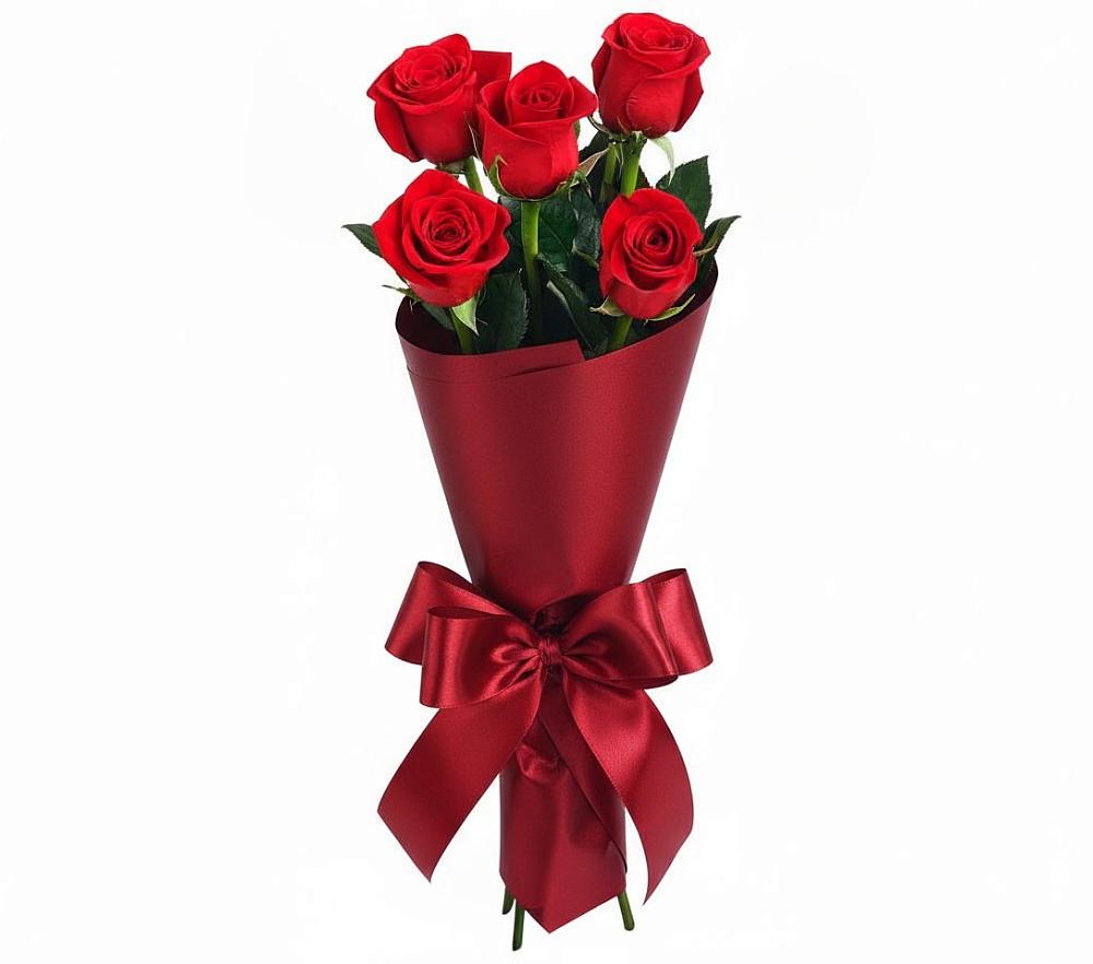 Букет 5 Красных роз Эдлесс Лав в Константиновке