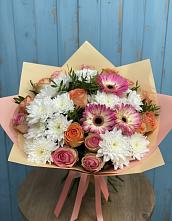 Букет цветов из:  Розы, Герберы и Хризантемы #REPLACE_PRED# Константиновке