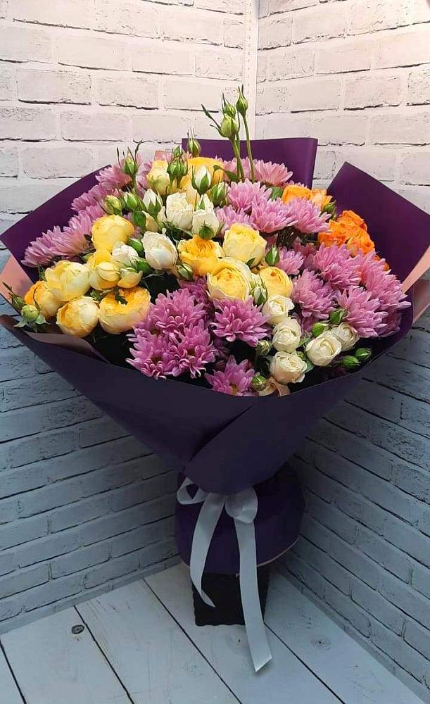 Букет цветов из: Хризантемы и Розы в Константиновке