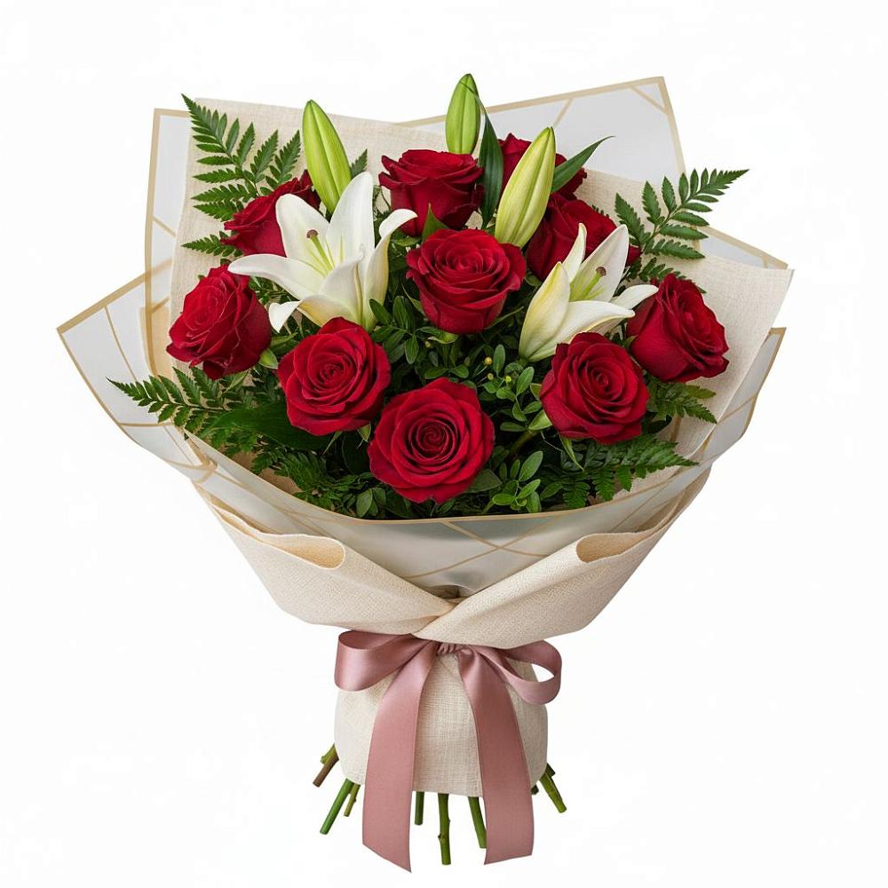 Букет цветов из: Лилии и Розы в Константиновке