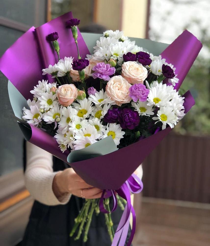 Букет цветов из: Хризантемы, Гвоздики и Розы в Константиновке