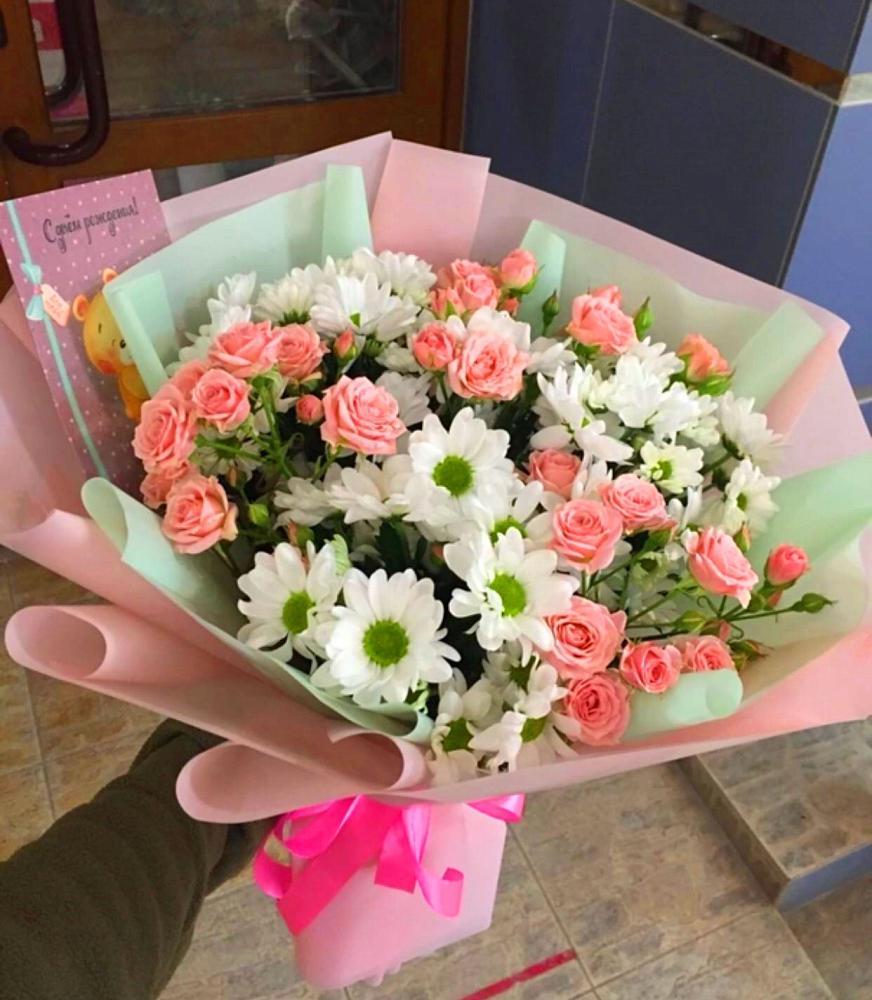 Букет цветов из: Розы и Хризантемы в Константиновке