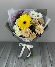 Букет цветов из:  Розы, Герберы и Хризантемы в Константиновке