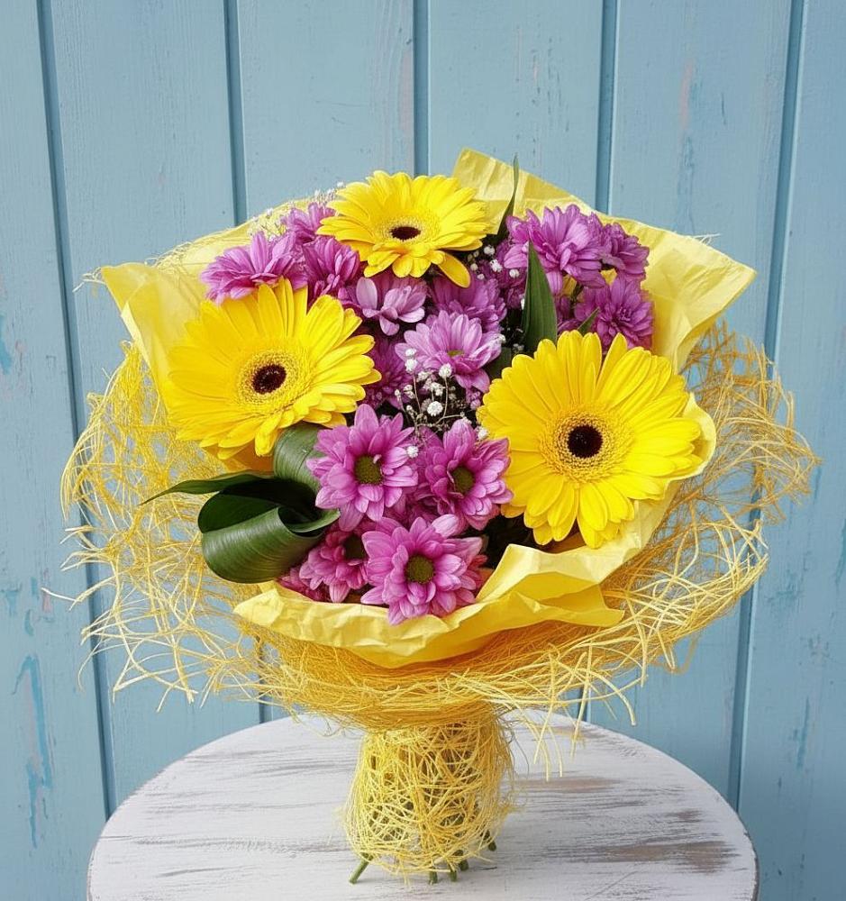 Букет цветов из: Хризантемы и Герберы в Константиновке
