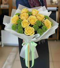 Букет цветов из:  Хризантемы и Розы #REPLACE_PRED# Константиновке