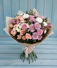 Букет цветов из:  Хризантемы, Розы и Альстромерии в Константиновке
