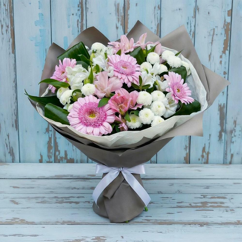 Букет цветов из: Герберы, Альстромерии и Хризантемы в Константиновке