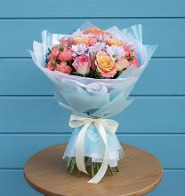 Букет цветов из:  Хризантемы и Розы в Константиновке